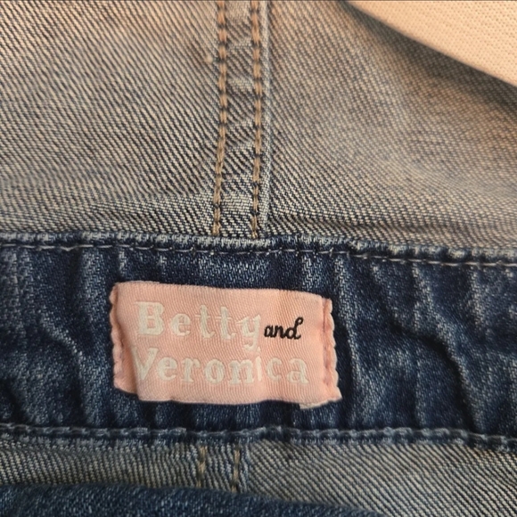 Betty and Veronica Blue Jean Overalls w/Cartoon Suspenders - Picture 6 of 7